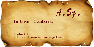 Artner Szabina névjegykártya